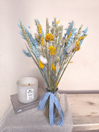 Blue Dried Flowers with Vase image 2