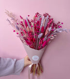 Lilac, Pink & Cerise Dried Flower Arrangement image 0