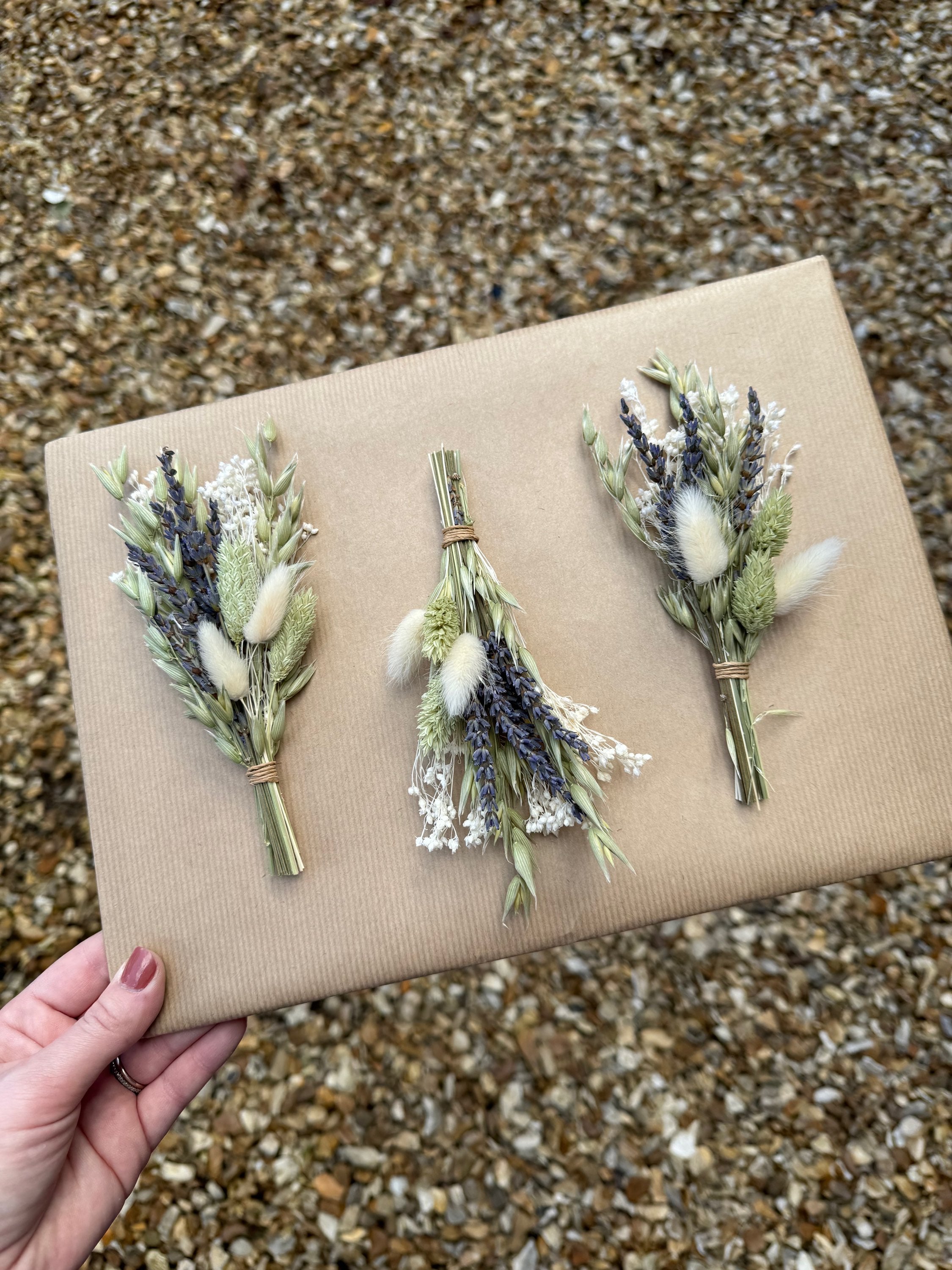 Natural Lavender Buttonhole image 3