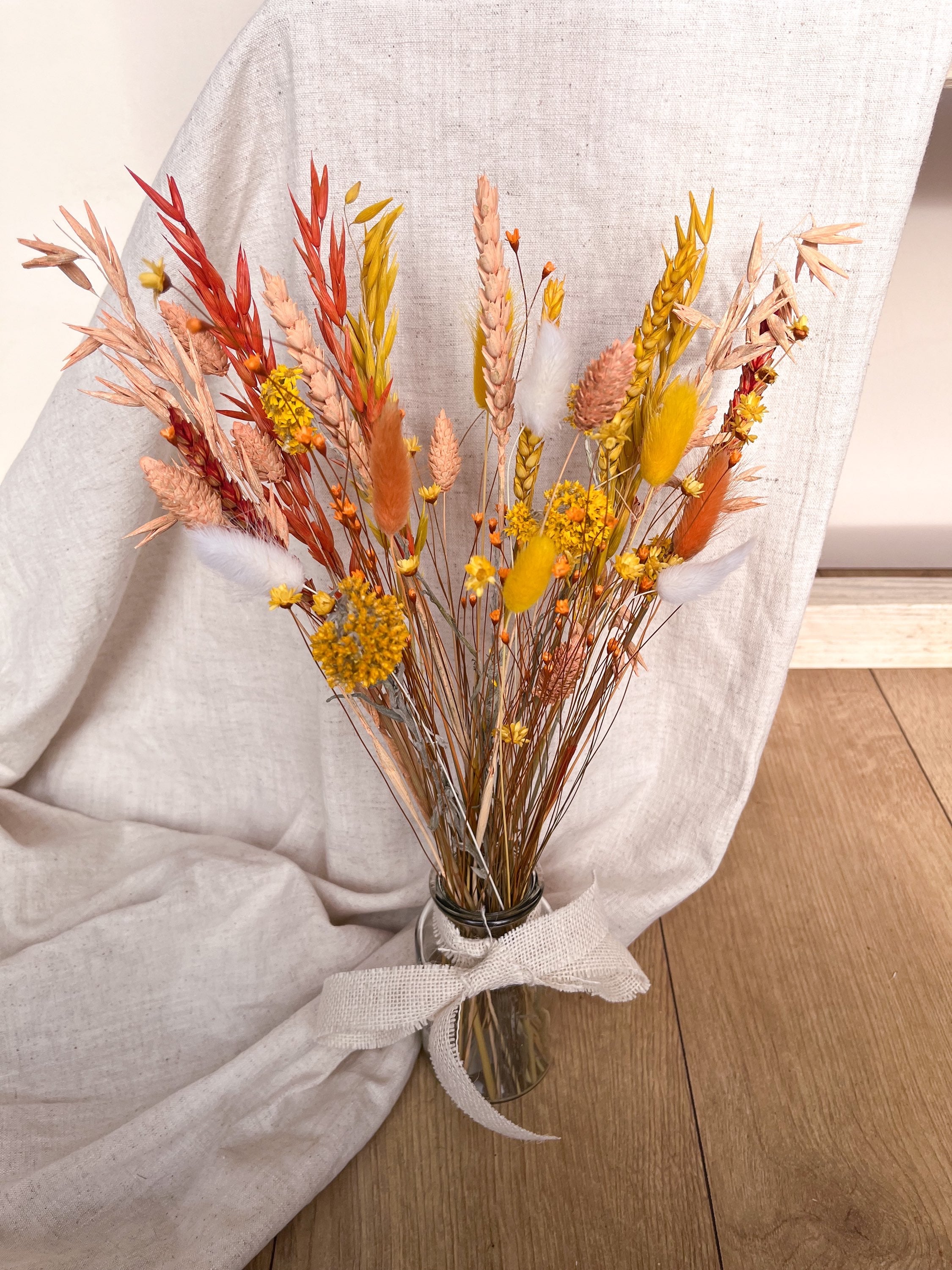 Citrus Dried Flowers with Vase image 1