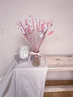 Pink Dried Flowers with Vase image 5
