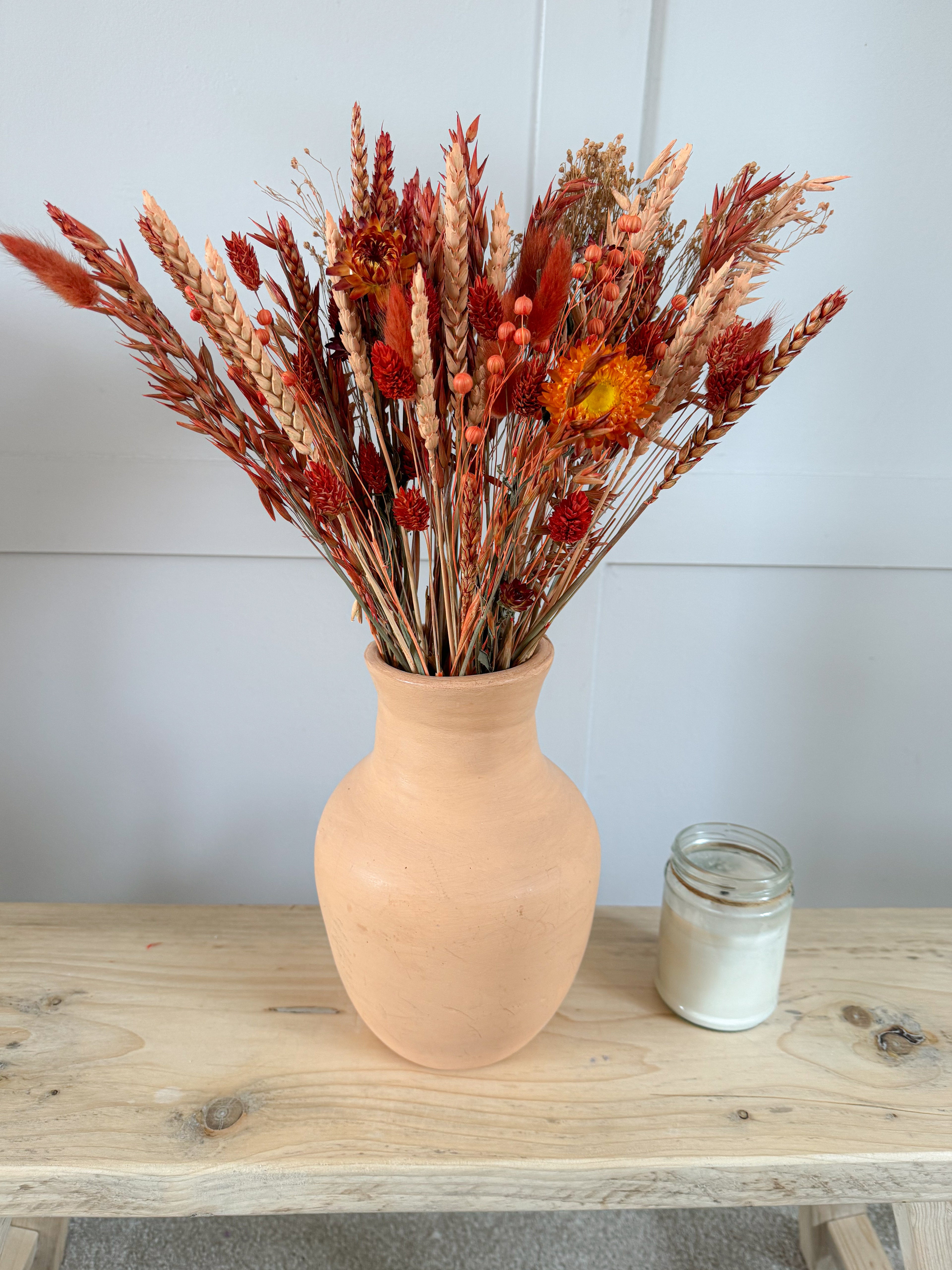 Burnt Orange Dried Flower Arrangement image 0