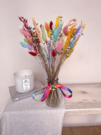 Rainbow Dried Flowers with Vase image 4
