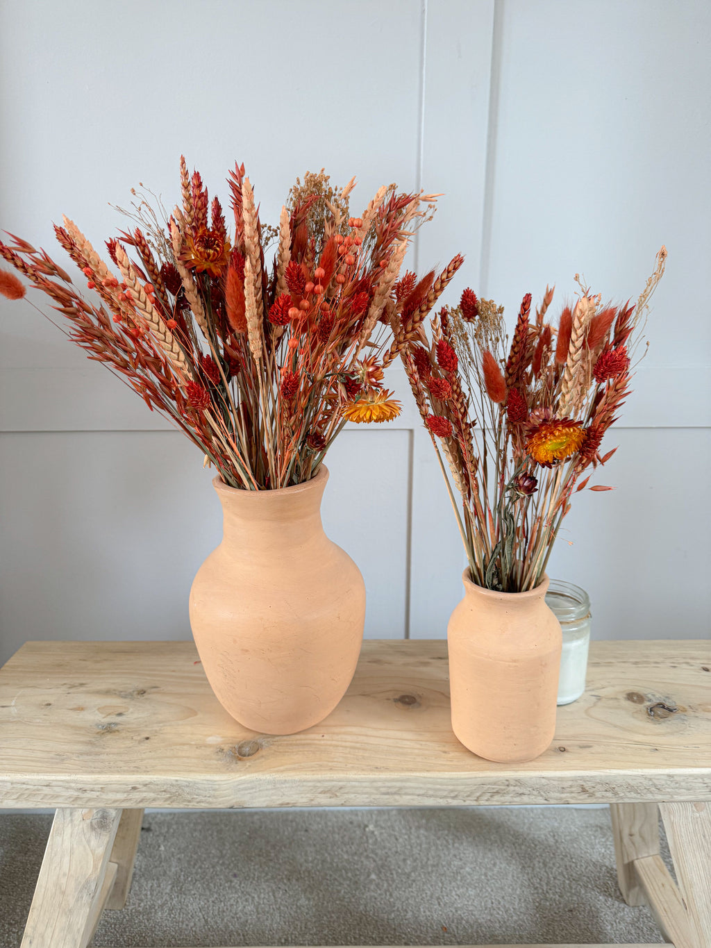 Burnt Orange Dried Flower Arrangement image 1