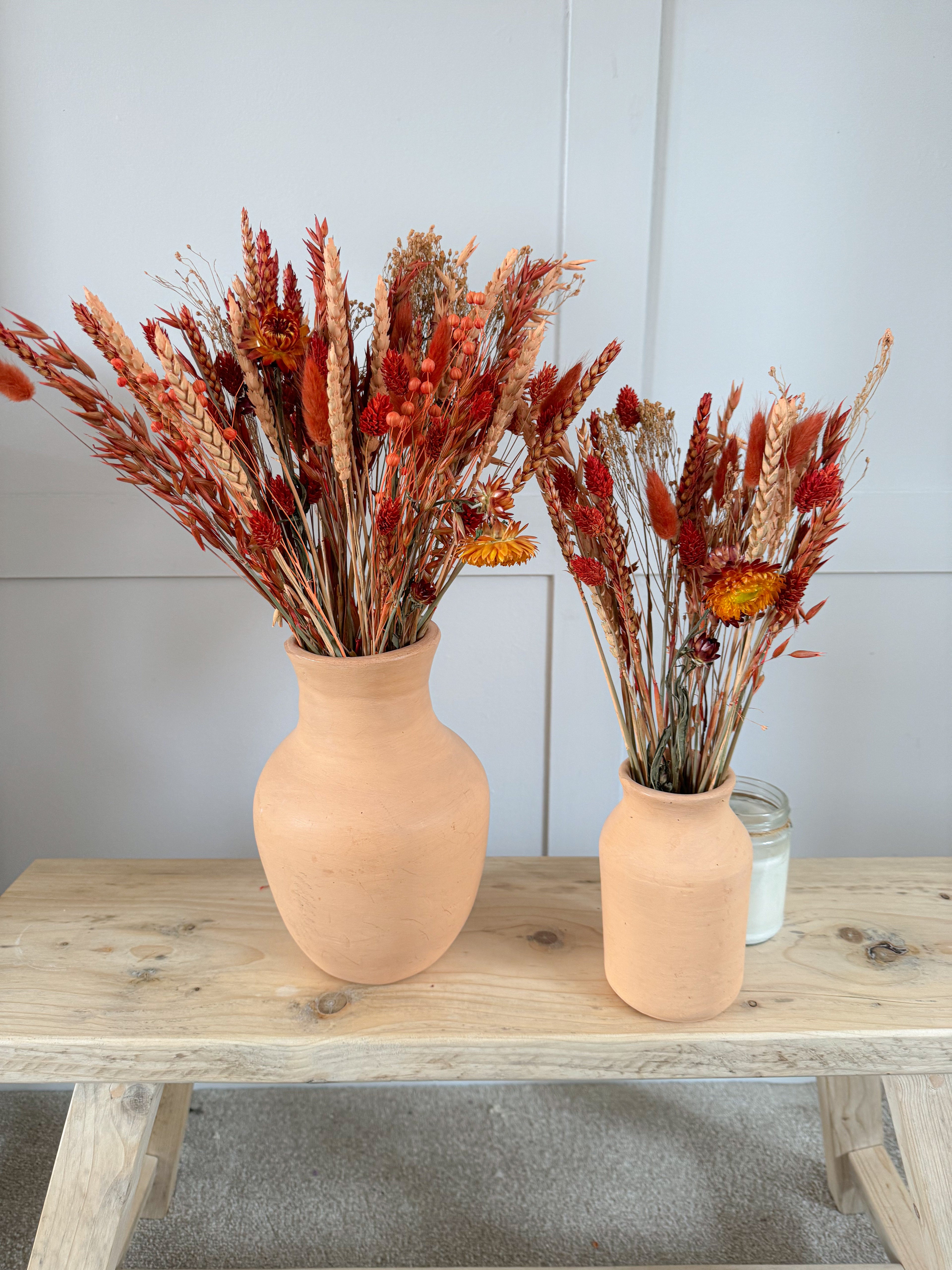 Burnt Orange Dried Flower Arrangement image 1