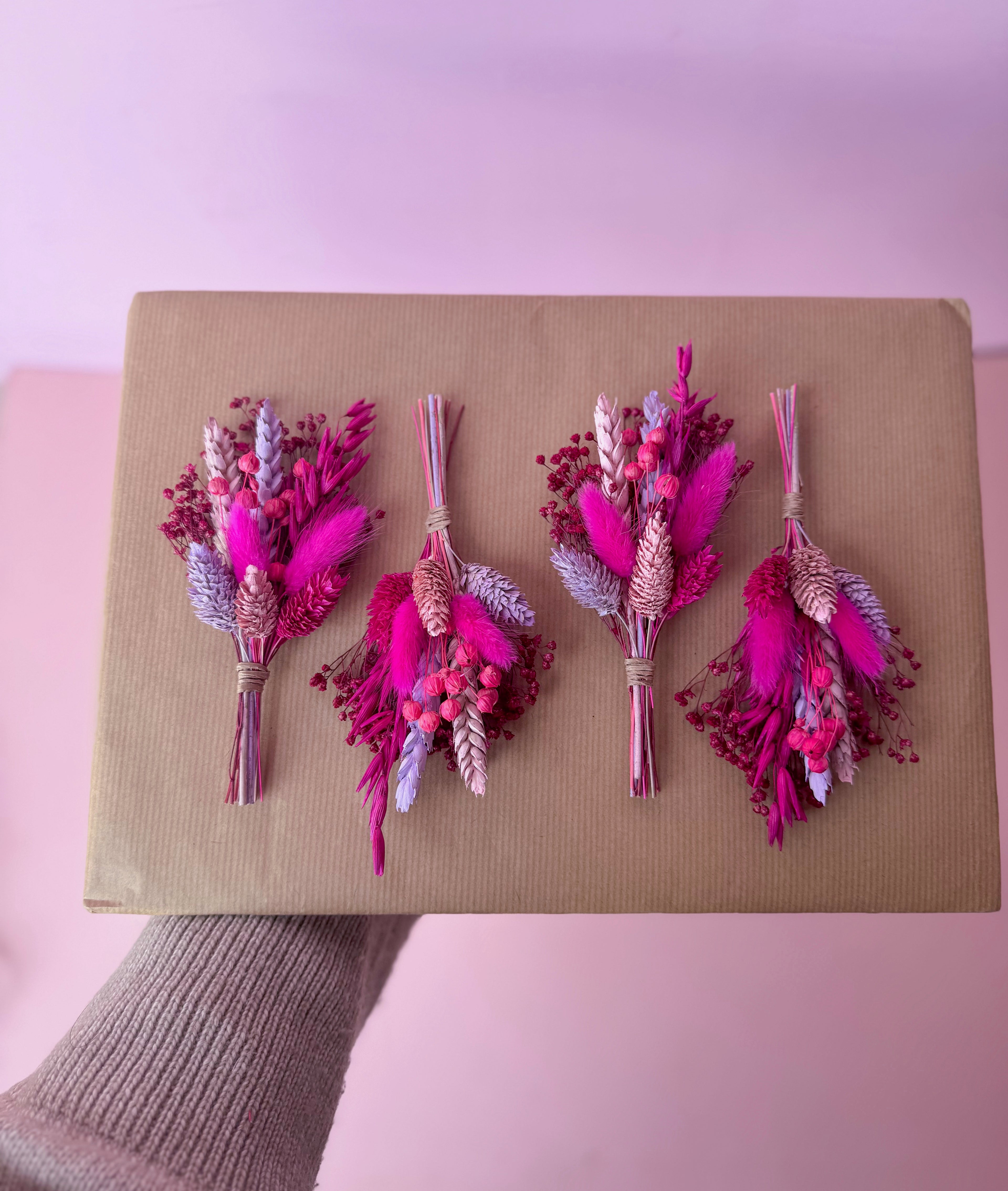 Cerise & Lilac Buttonhole image 4