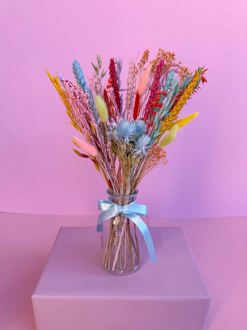 'Brights' Dried Flower Arrangement with Vase image 1