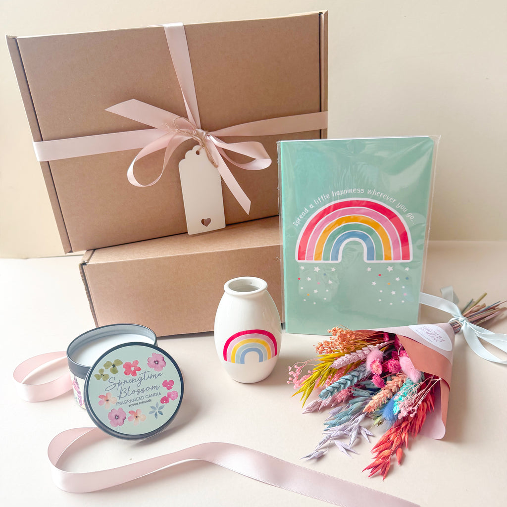Rainbow Gift Box with Dried Flowers image 3