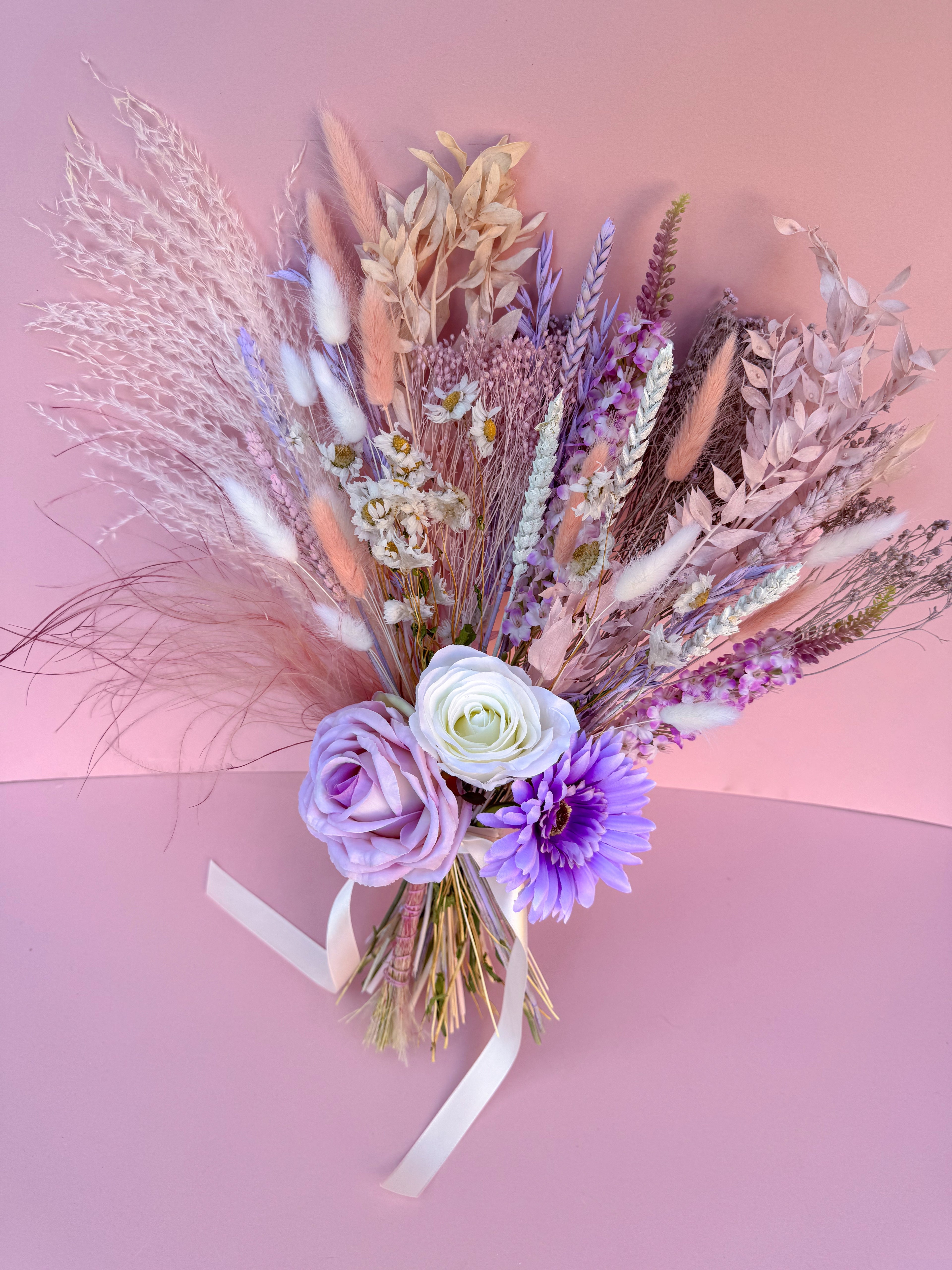 Pastel Pink and Purple Bridal Bouquet image 2