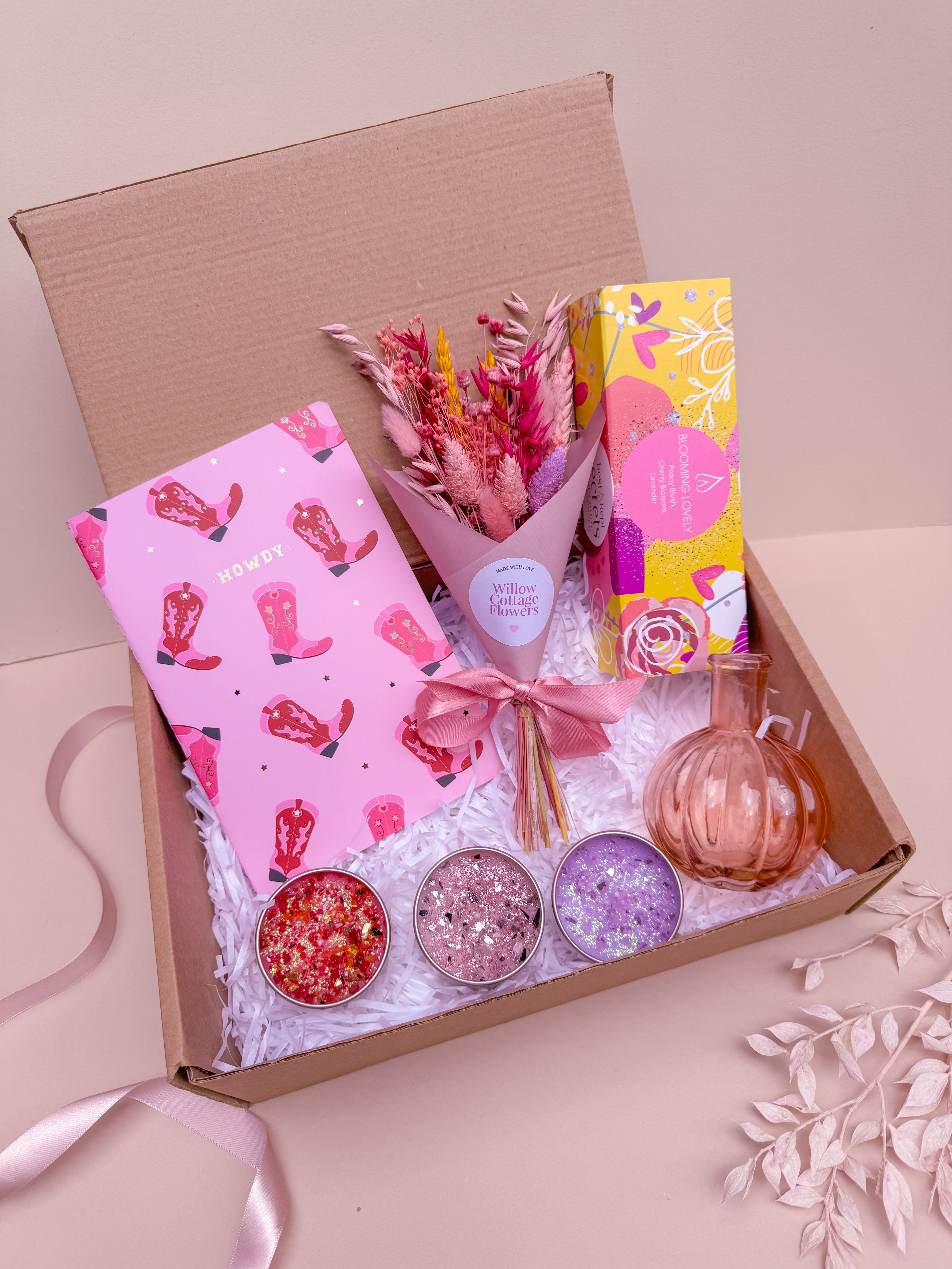 Pink Dried Flower Gift Box image 7