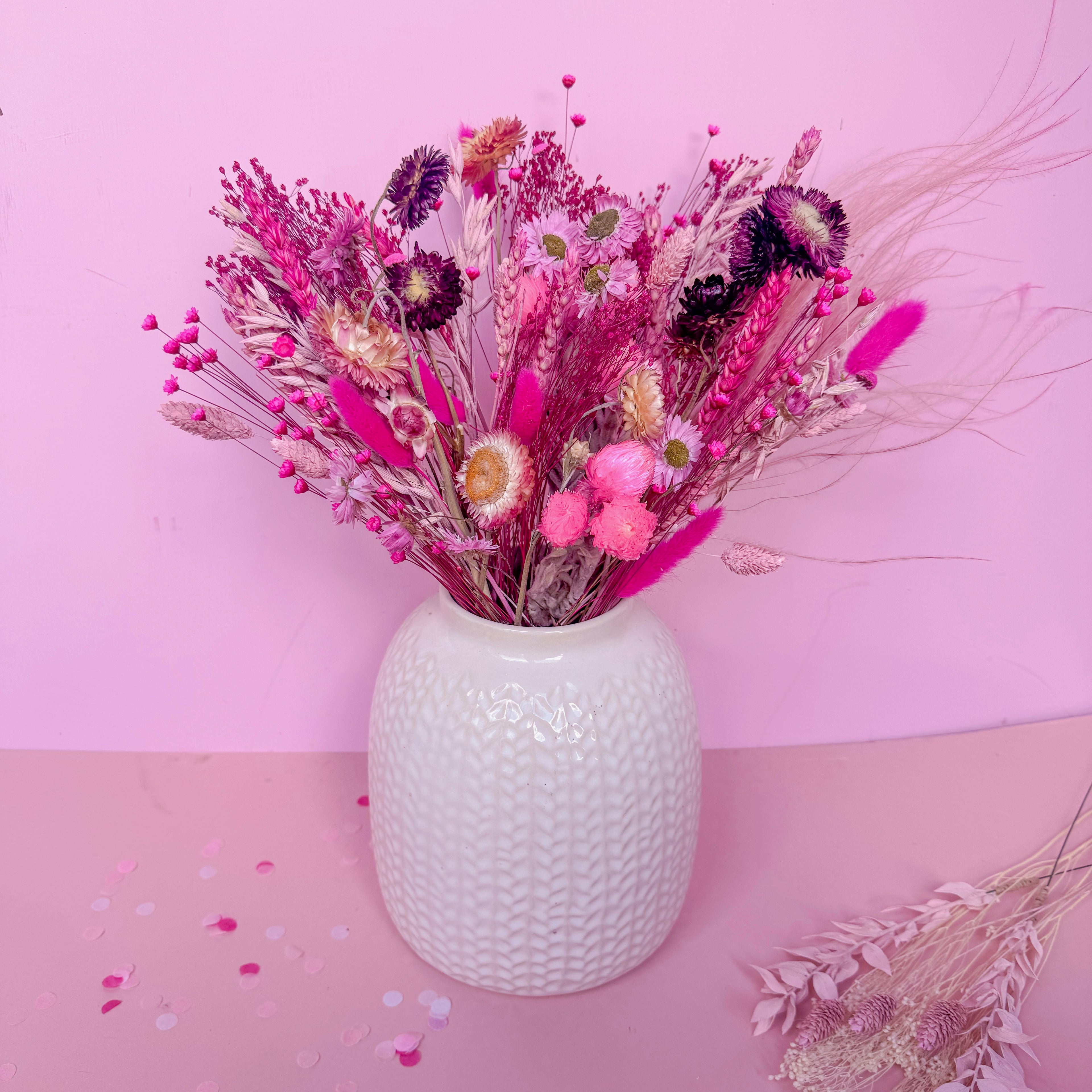 Hot Pink Dried Flower Arrangement image 4