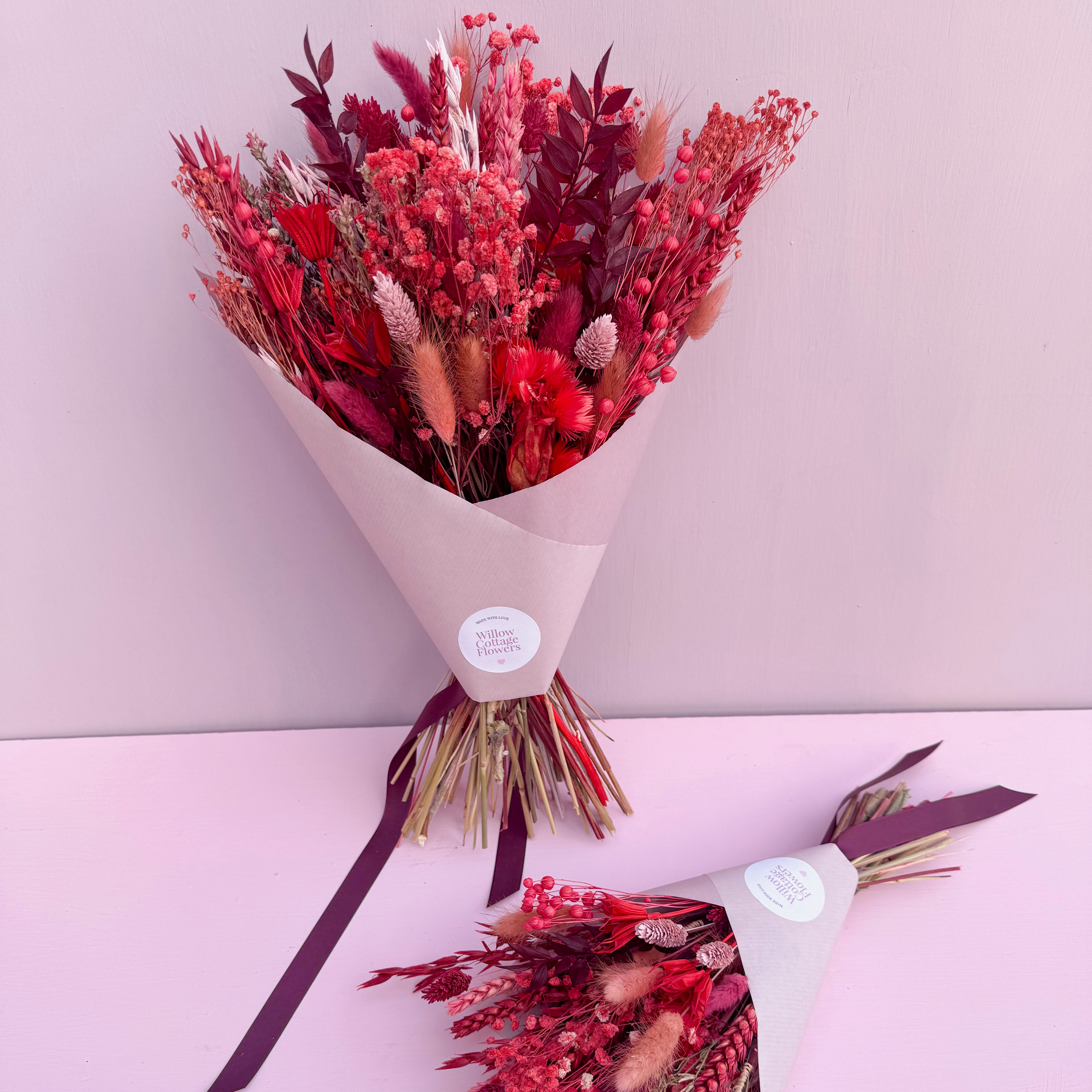 Cherry Red Dried Flower Arrangement image 4