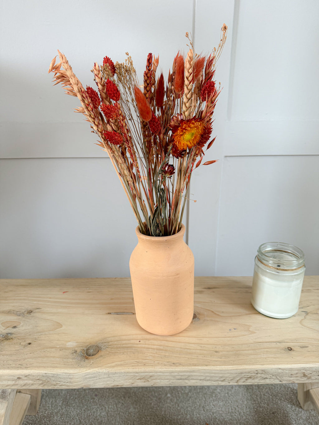 Burnt Orange Dried Flower Arrangement image 4