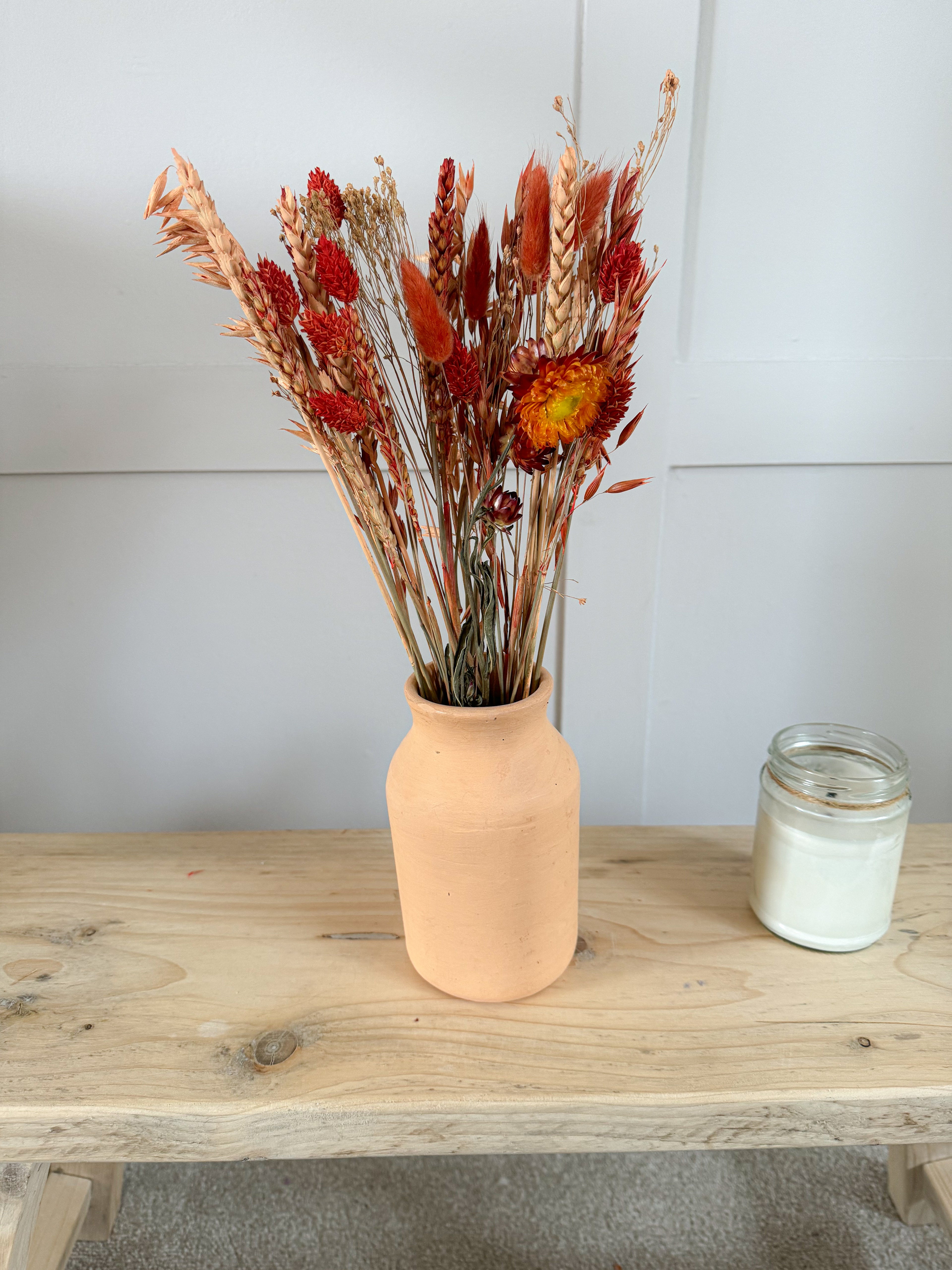 Burnt Orange Dried Flower Arrangement image 4