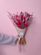Lilac, Pink & Cerise Dried Flower Arrangement image 10