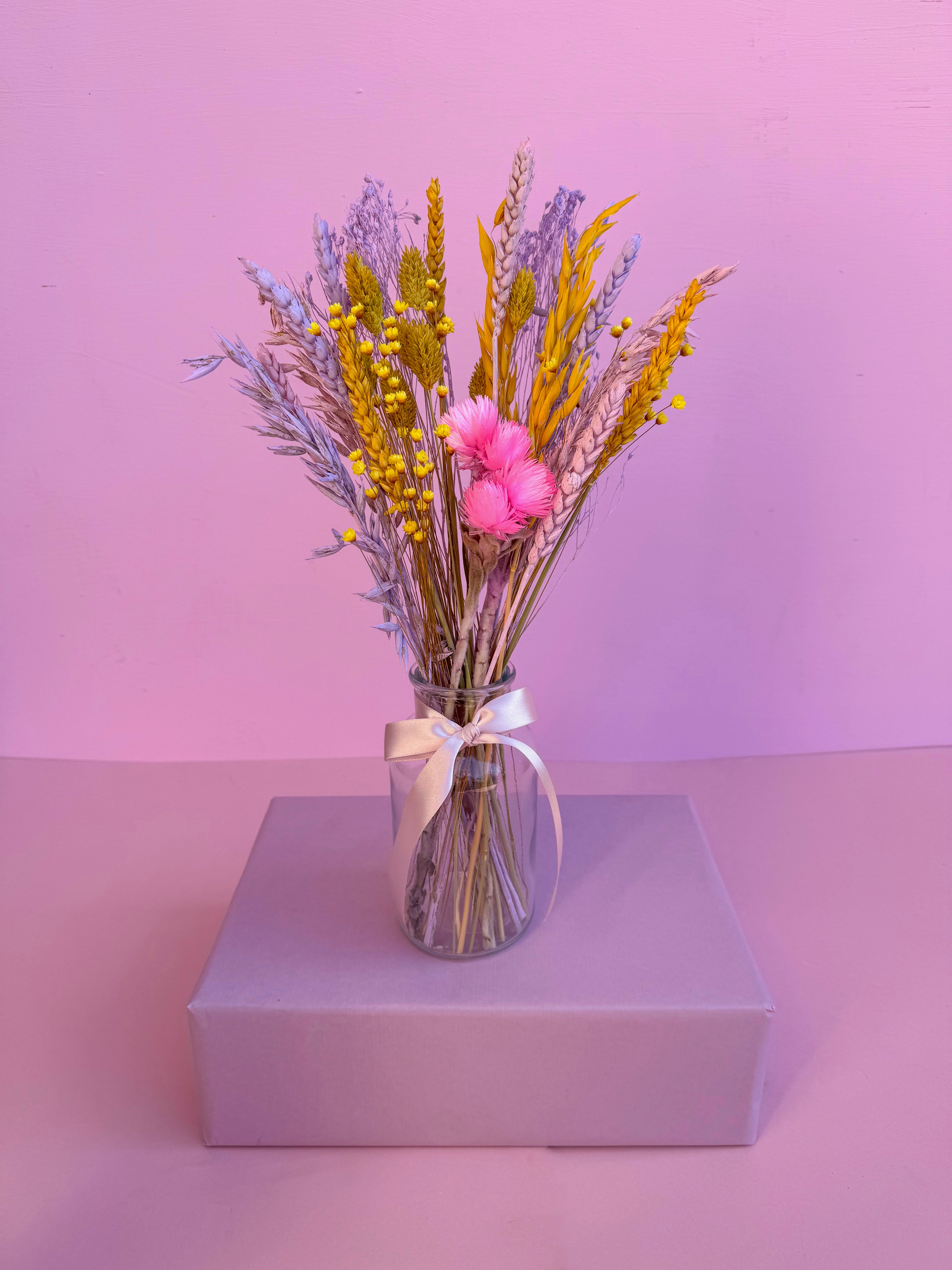 'Pastels' Dried Flower Arrangement with Vase image 3