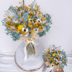 Summer Sunshine | Blue and Yellow Dried Flower Bouquet image 6
