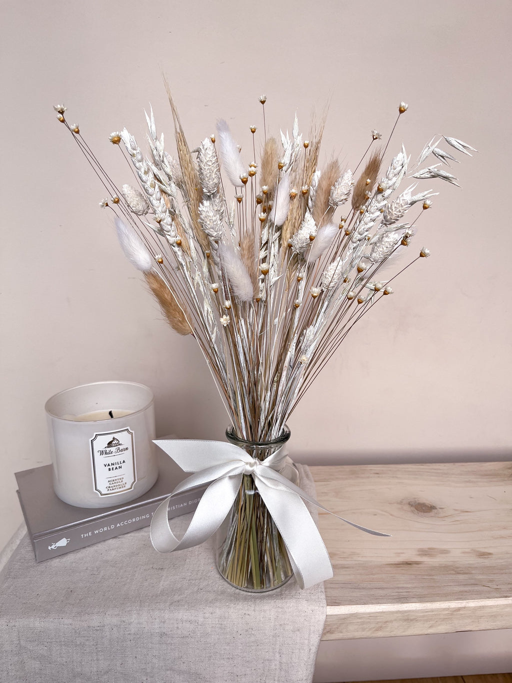 Natural Dried Flowers with Vase image 0