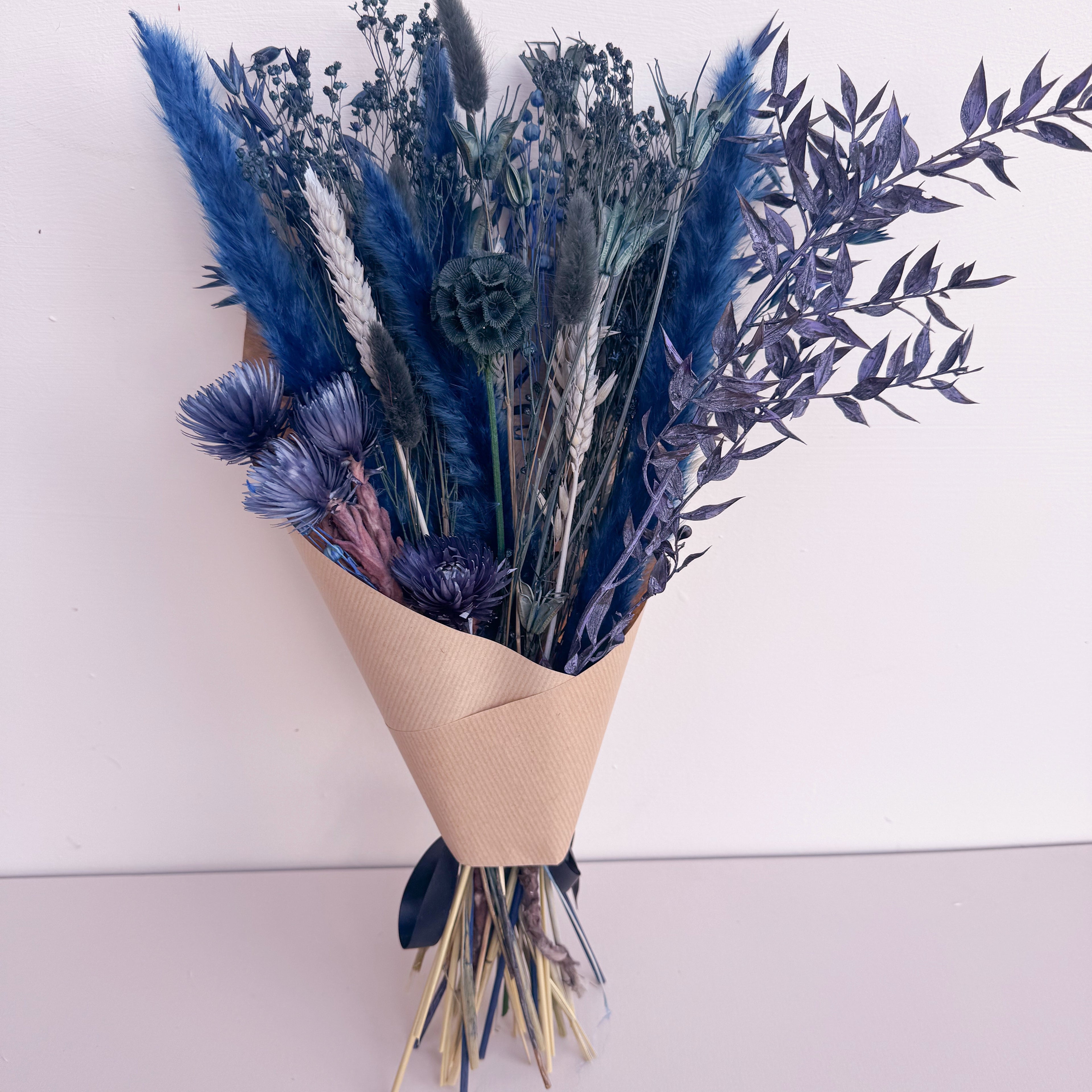 Navy Blue Pampas Grass Arrangement image 2