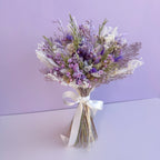 Lilac and Green Dried Flower Bouquet image 6