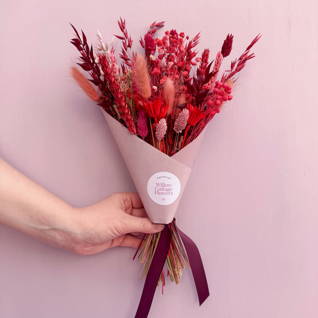 Cherry Red Dried Flower Arrangement image 1