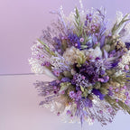 Lilac and Green Dried Flower Bouquet image 2