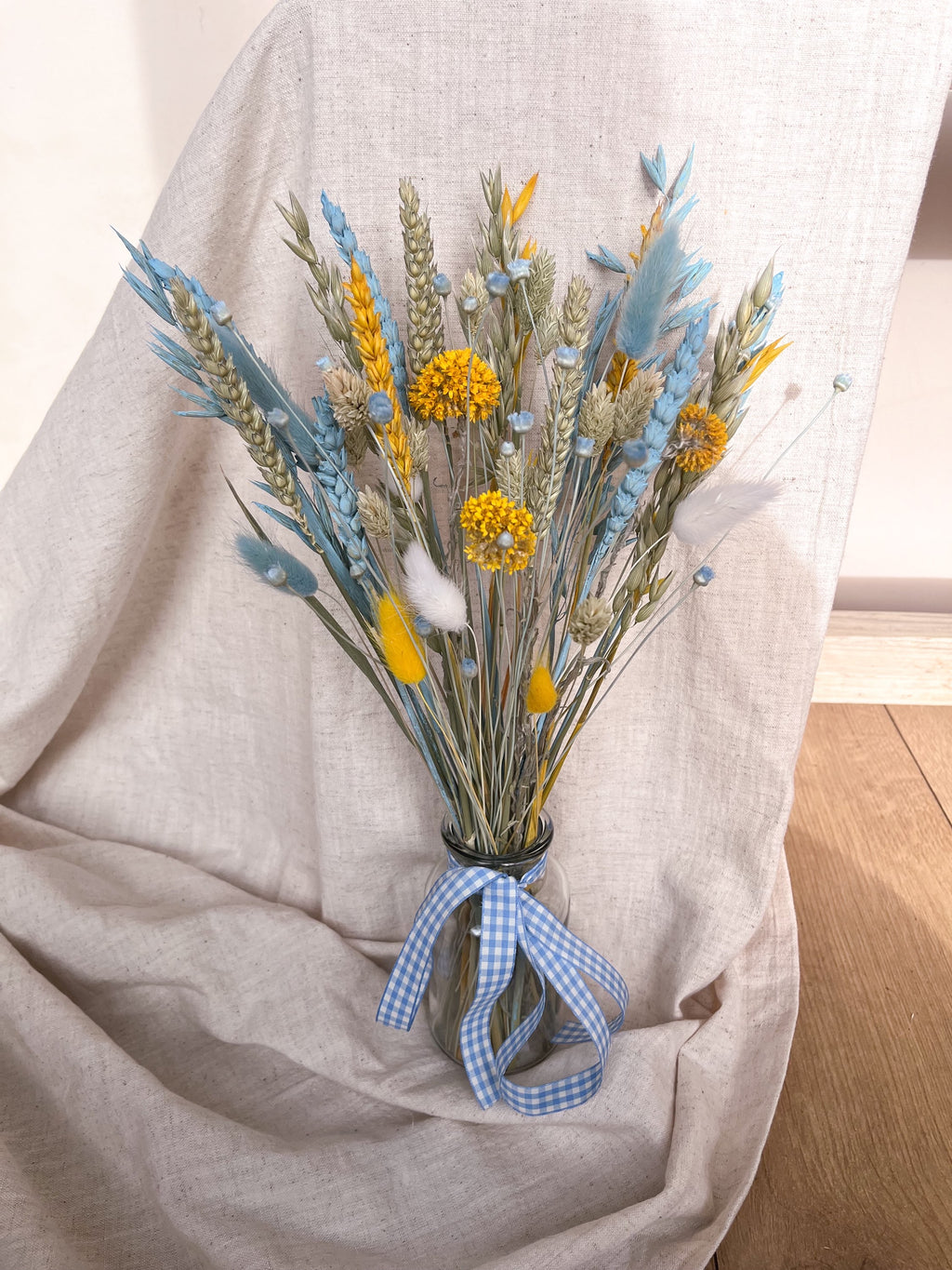 Blue Dried Flowers with Vase image 9