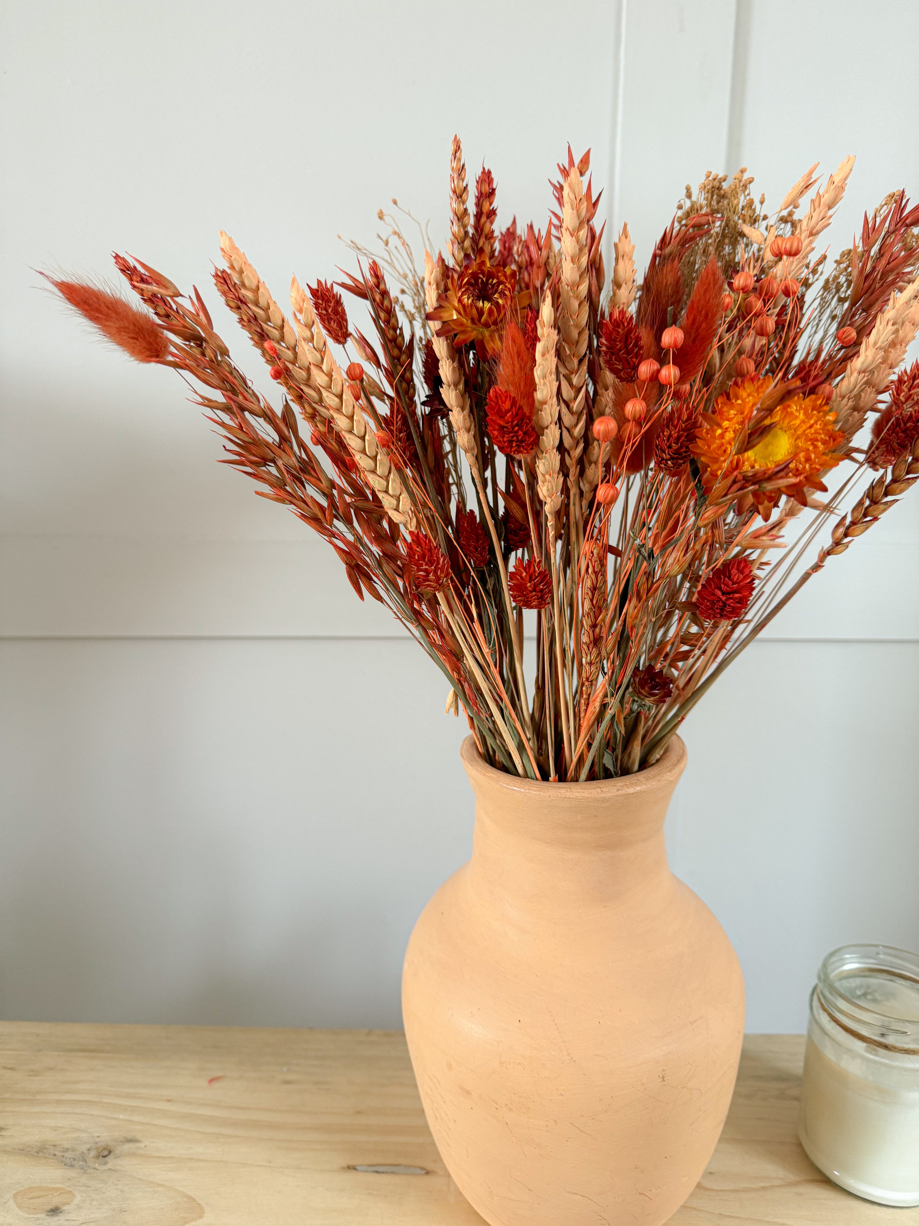 Burnt Orange Dried Flower Arrangement image 3