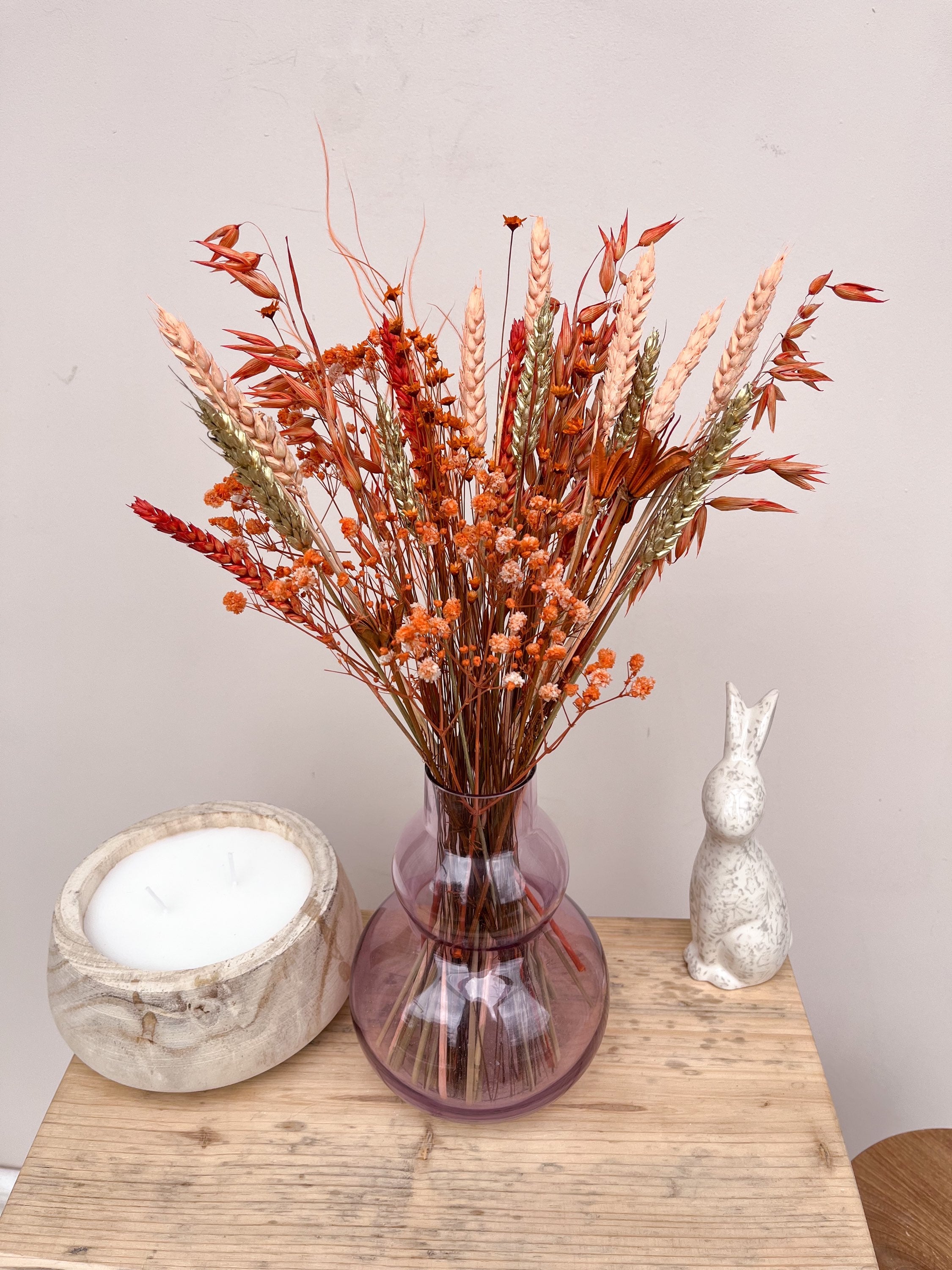 Mini Burnt Orange Gypsophila Arrangement image 5