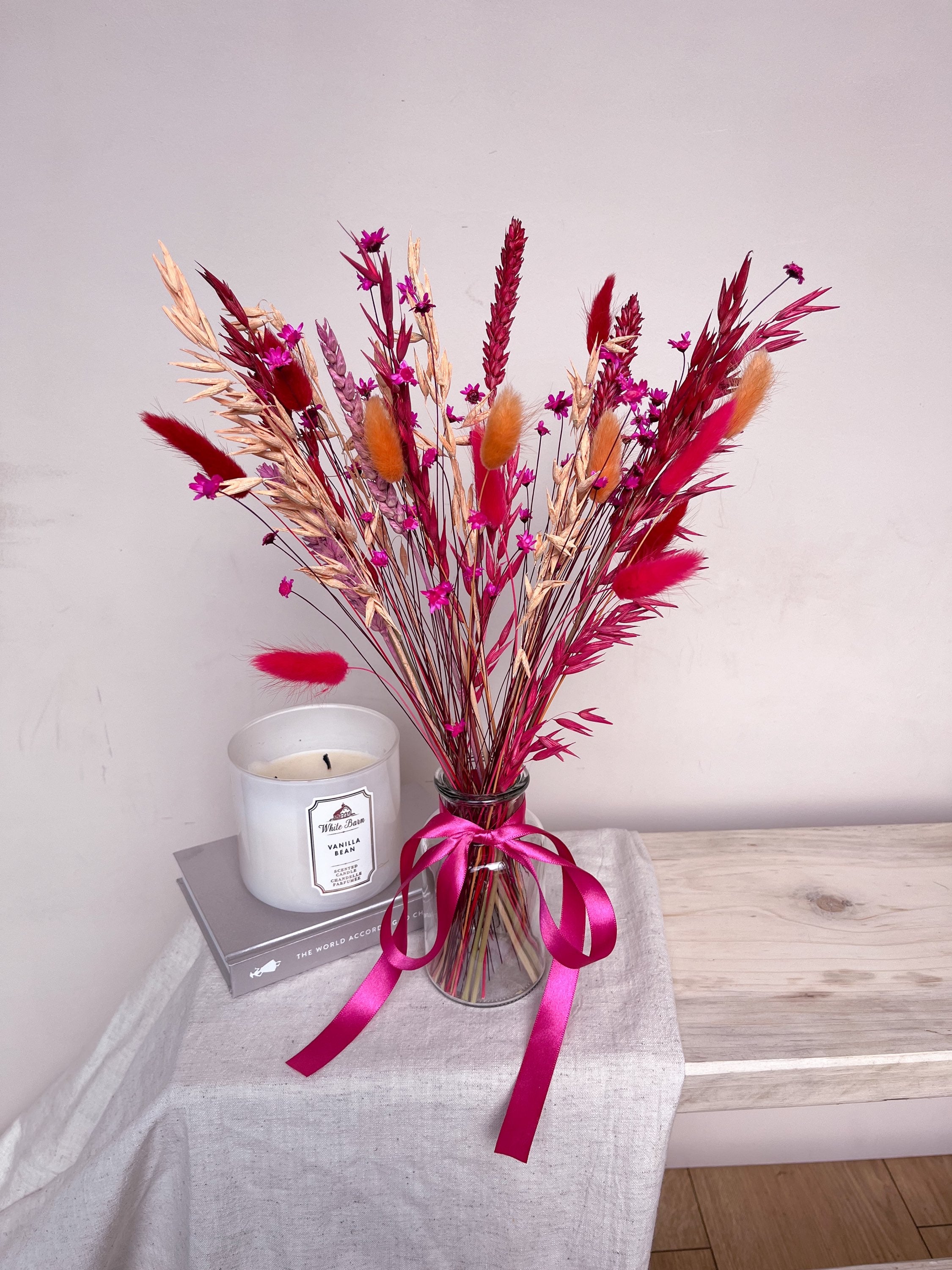 Vibrant Dried Flowers with Vase image 4