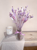 Lilac Dried Flowers with Vase image 1