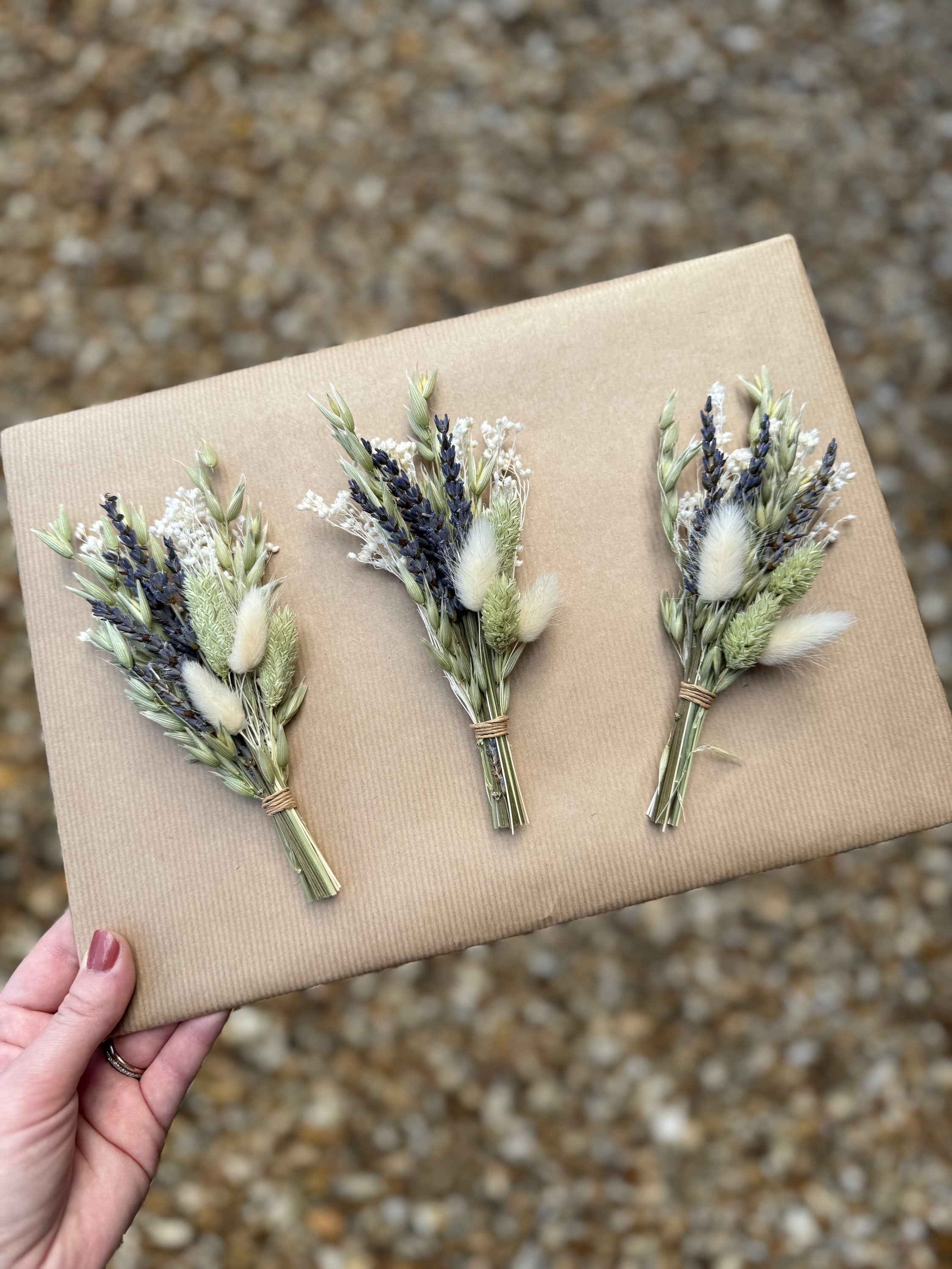 Natural Lavender Buttonhole image 4