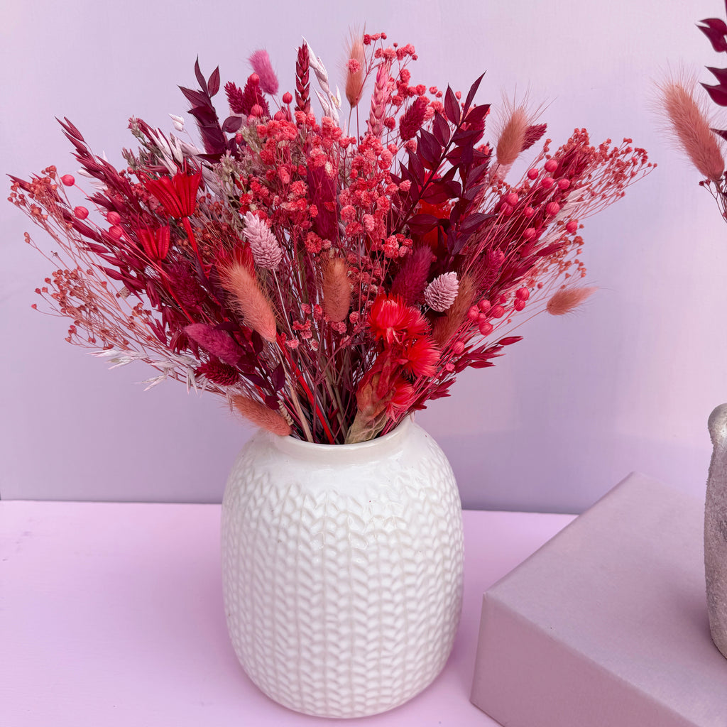 Cherry Red Dried Flower Arrangement image 0