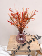 Mini Burnt Orange Gypsophila Arrangement image 3