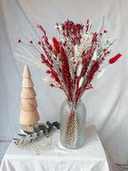 Red and Silver Arrangement with Vase image 2