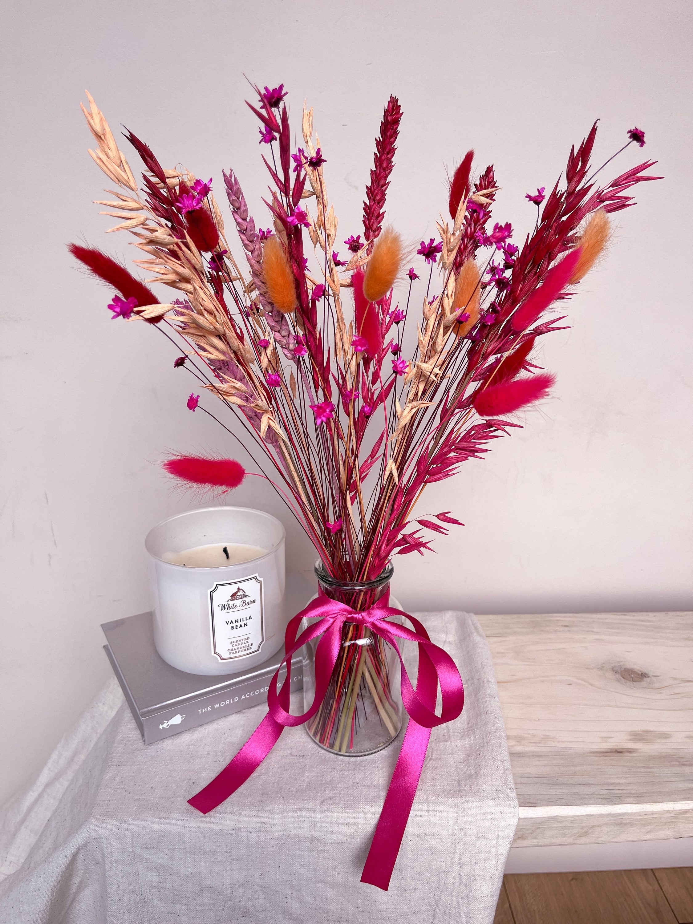 Vibrant Dried Flowers with Vase image 7