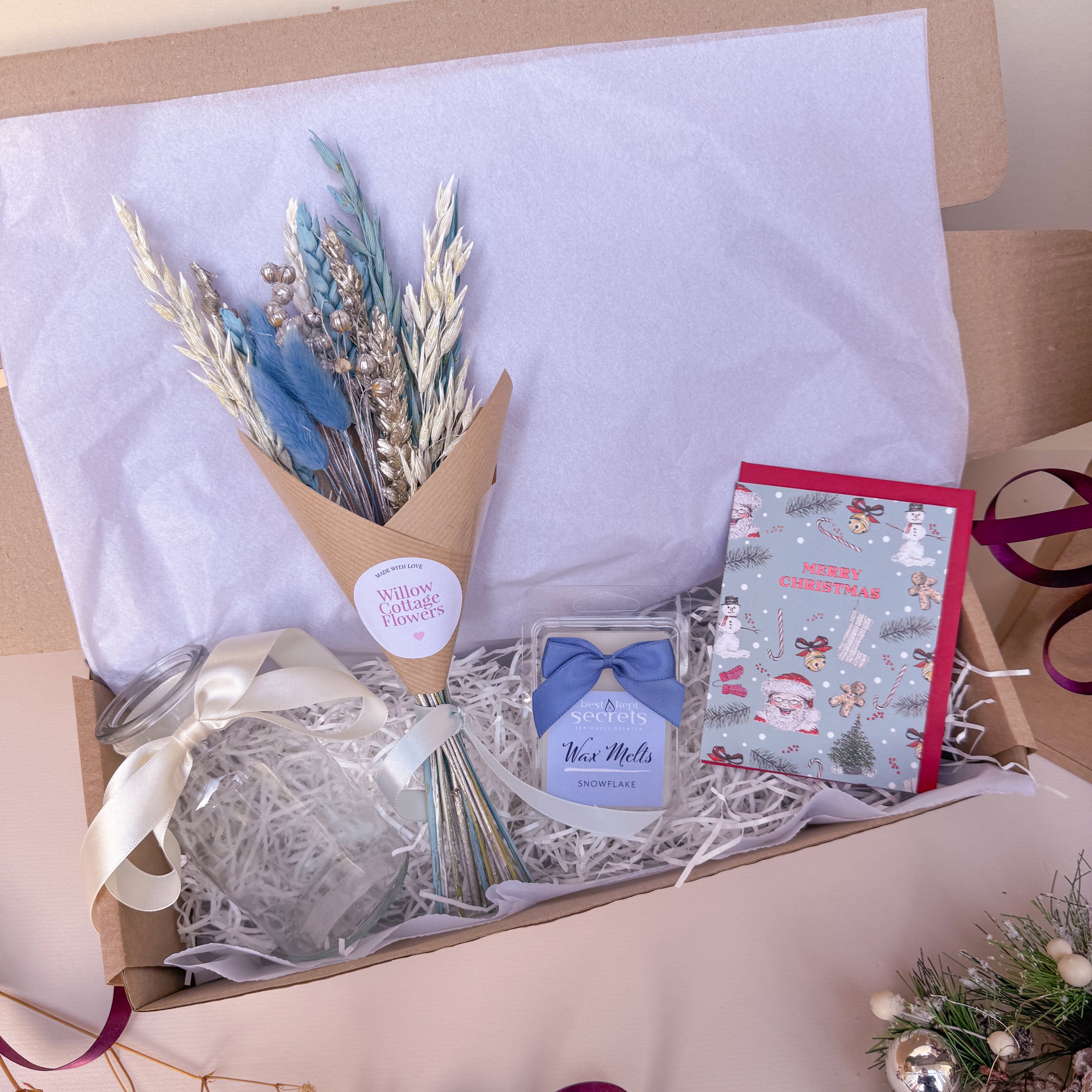 Blue Christmas Gift Box