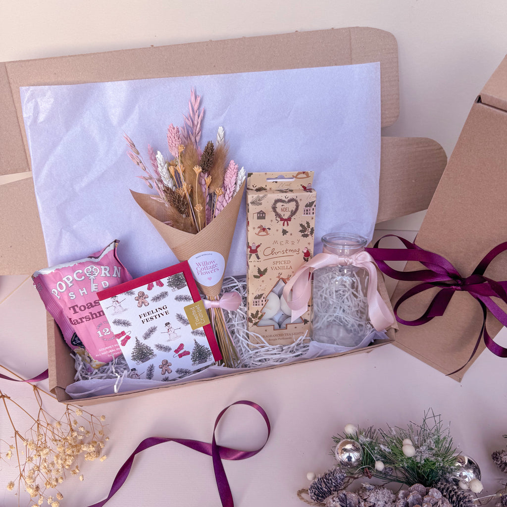 Vanilla & Pink Christmas Gift Box