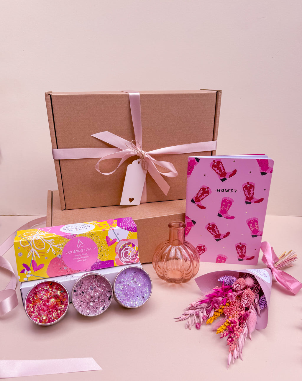 Pink Dried Flower Gift Box image 1