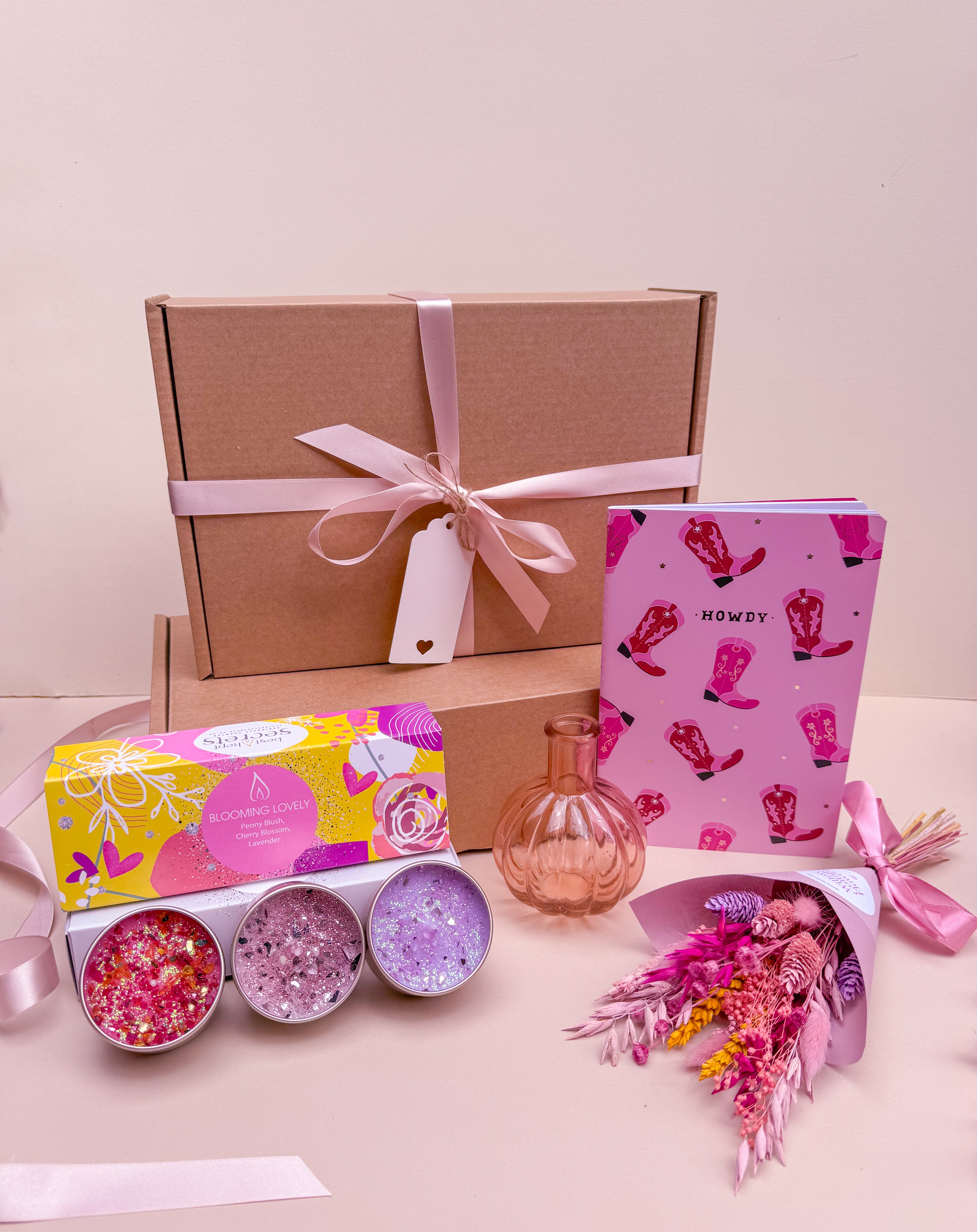 Pink Dried Flower Gift Box image 1
