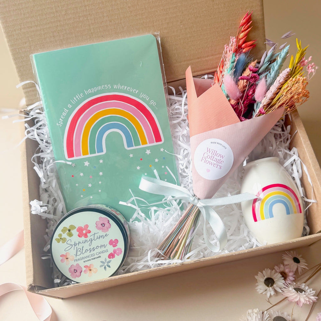 Rainbow Gift Box with Dried Flowers image 0