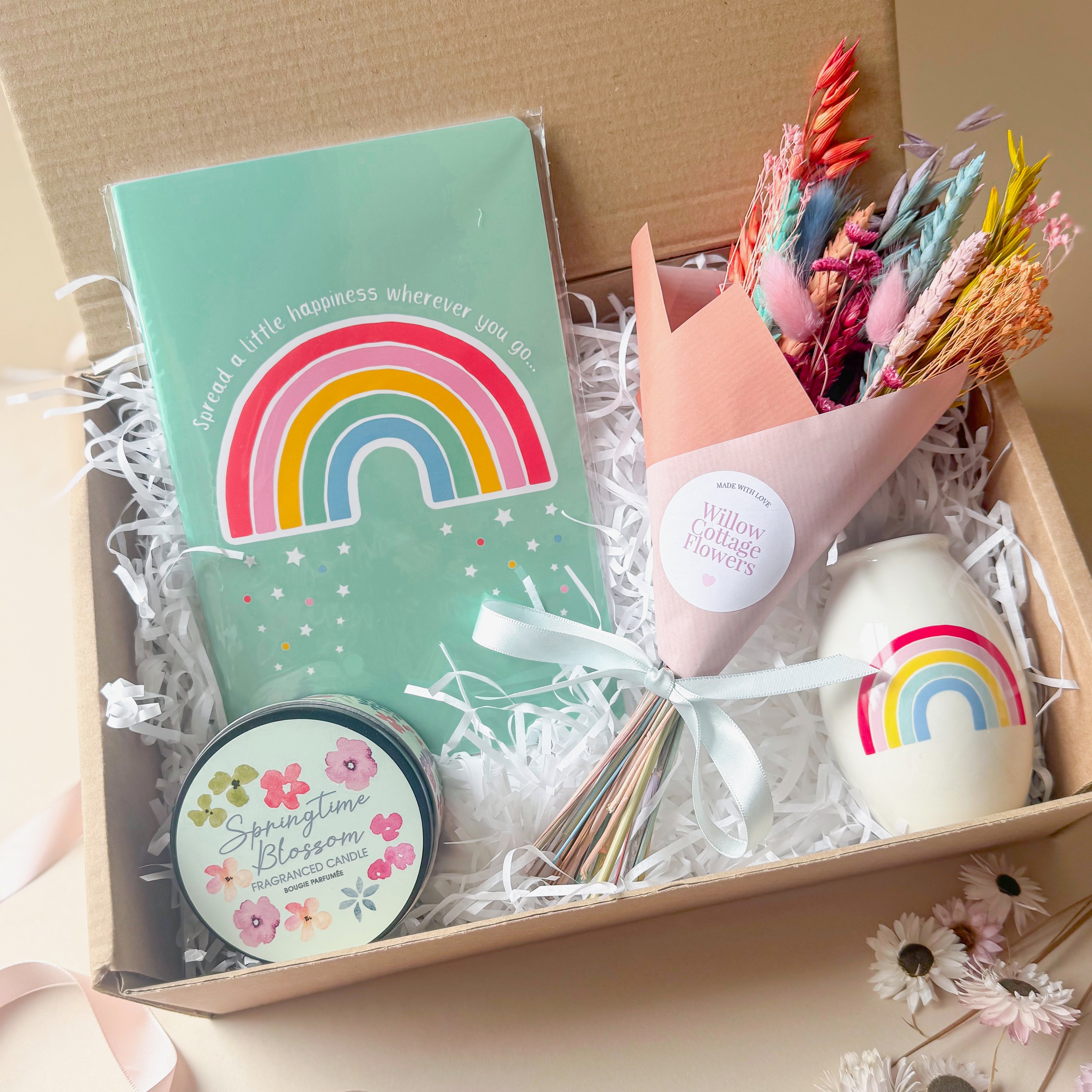 Rainbow Gift Box with Dried Flowers image 0