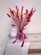 Vibrant Dried Flowers with Vase image 1