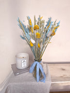 Blue Dried Flowers with Vase image 4