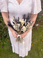 Black and White Wedding Dried Flower Bouquet image 2