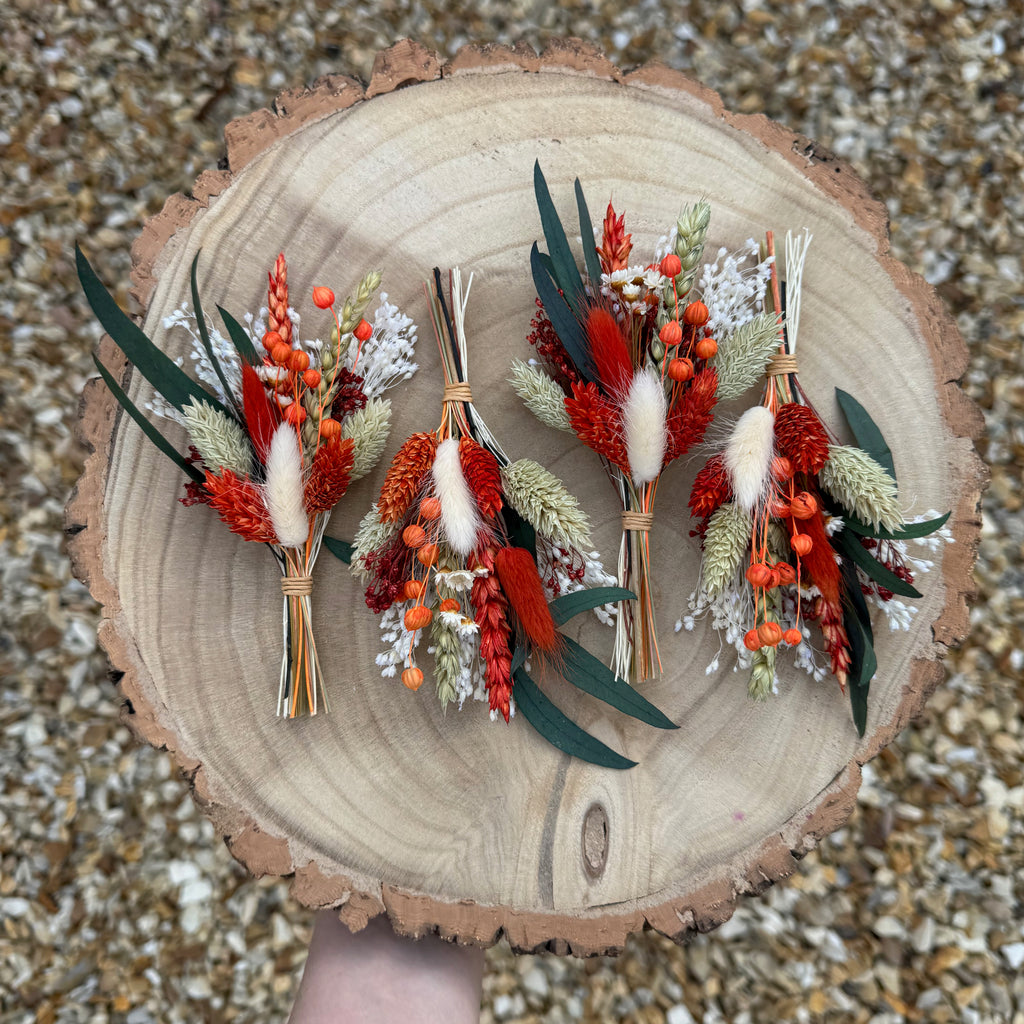 autumn dried flower buttonhole