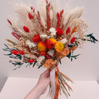 autumn floral arrangement with pampas grass