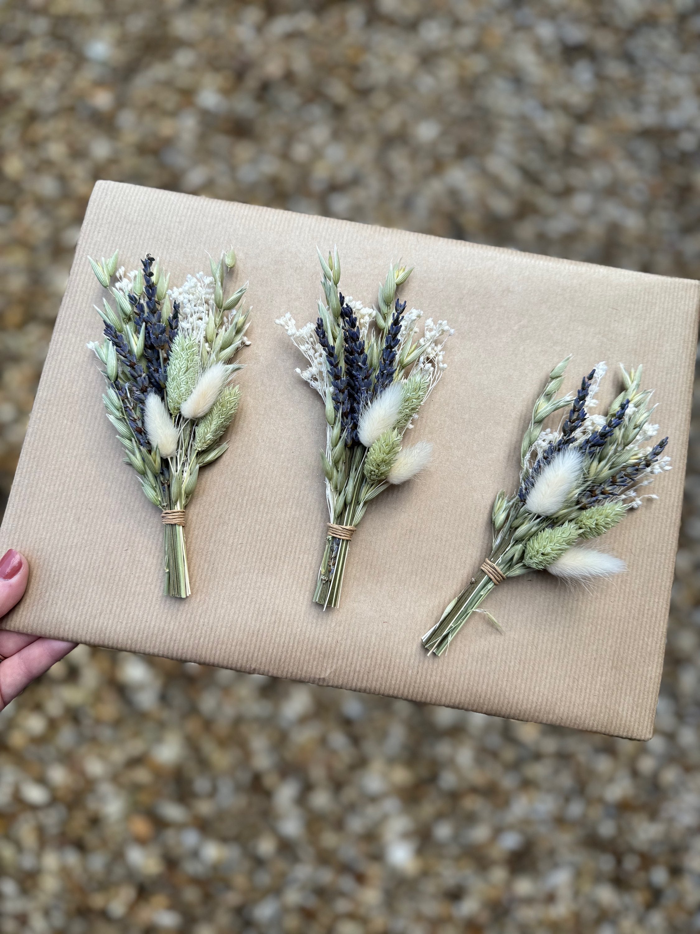 Natural Lavender Buttonhole image 2