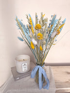 Blue Dried Flowers with Vase image 1
