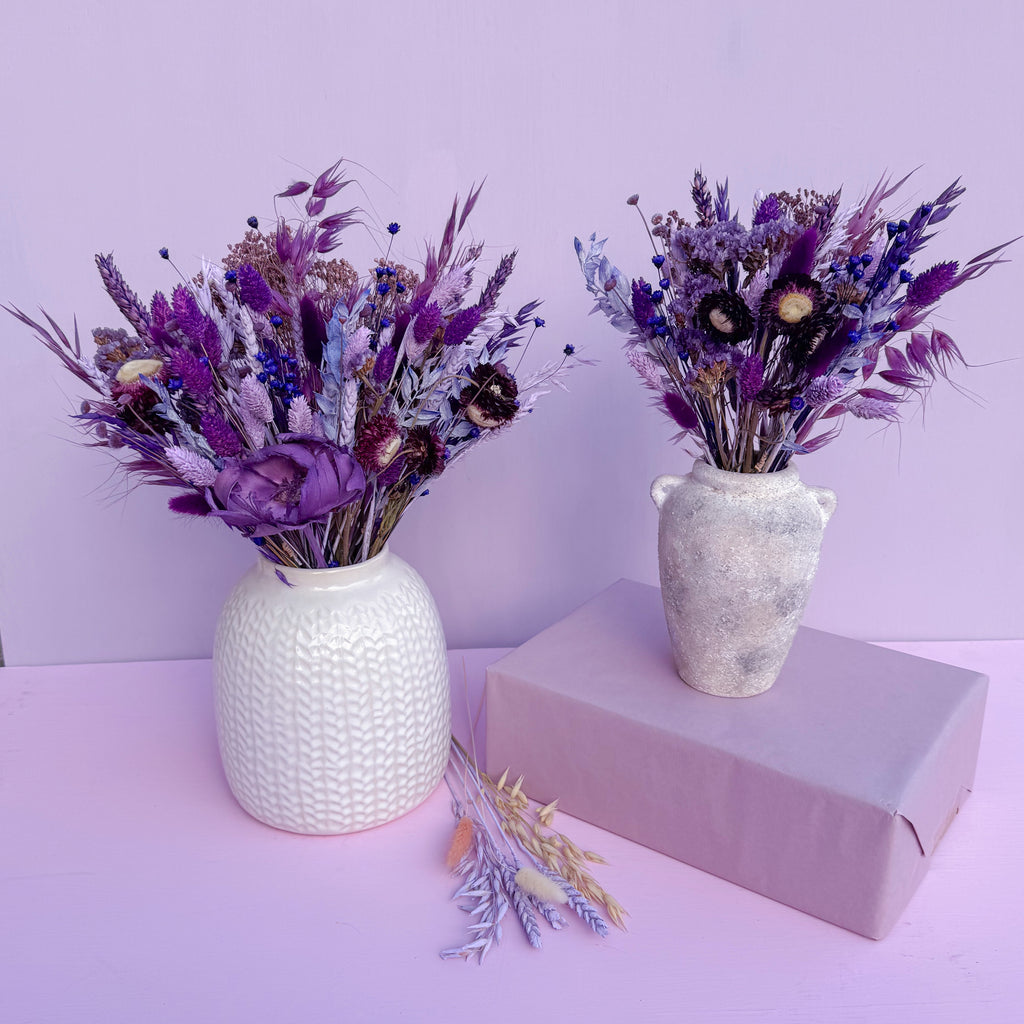 Dark Purple Dried Flower Arrangement image 1